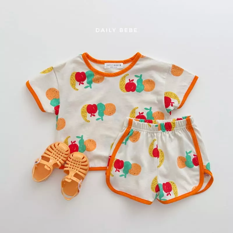 Daily Bebe - Korean Children Fashion - #Kfashion4kids - Pattern Top Bottom Set - 5