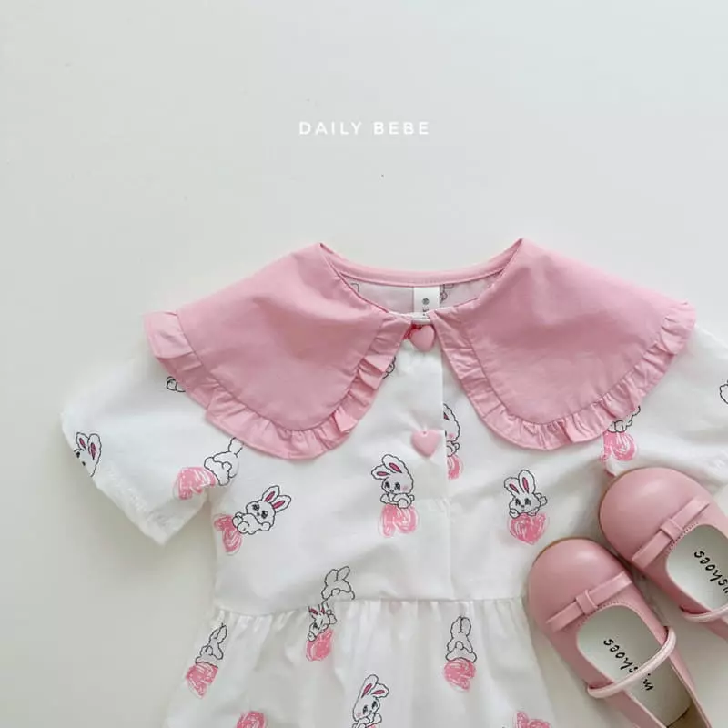 Daily Bebe - Korean Children Fashion - #Kfashion4kids - Rabbit Color One-piece - 2
