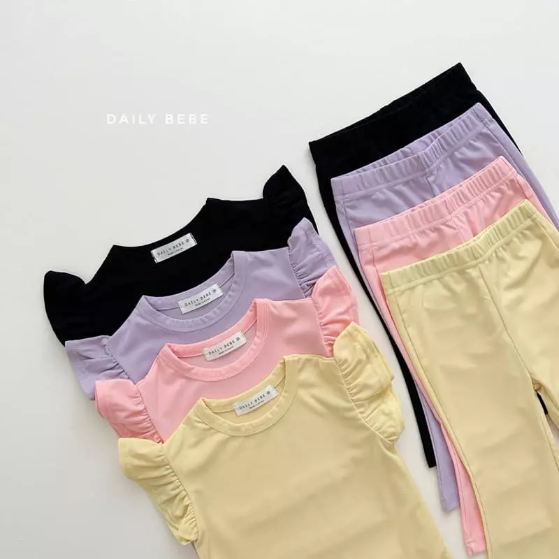 Daily Bebe - Korean Children Fashion - #Kfashion4kids - Cool Bootscut Top Bottom Set - 7