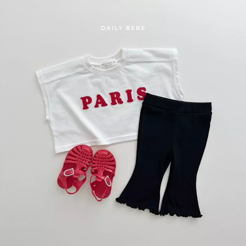 Daily Bebe - Korean Children Fashion - #stylishchildhood - Paris Patch Crop Tee - 4