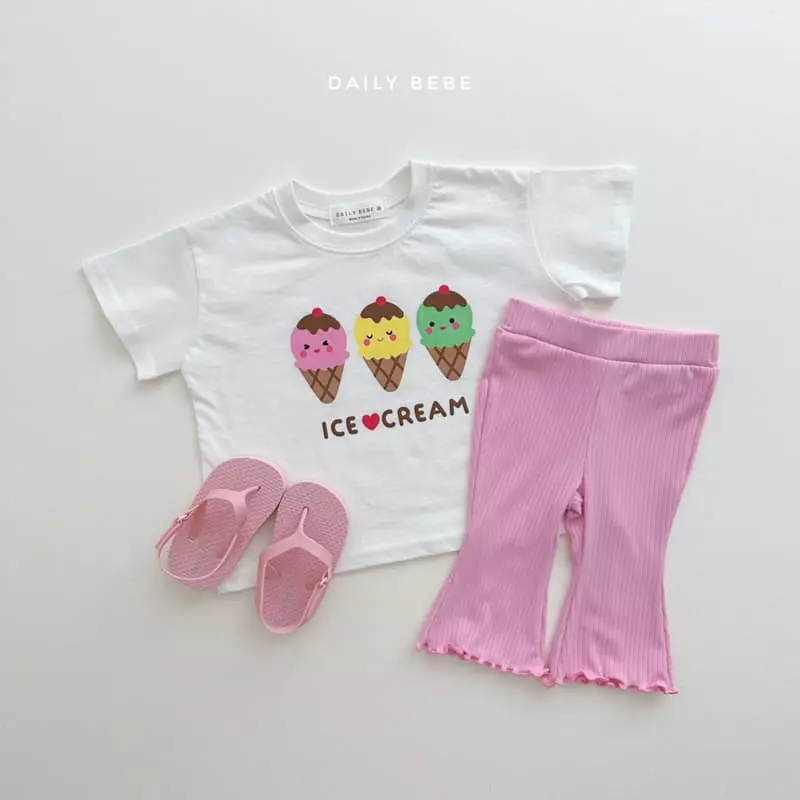 Daily Bebe - Korean Children Fashion - #childofig - Ice Cream Tee - 3