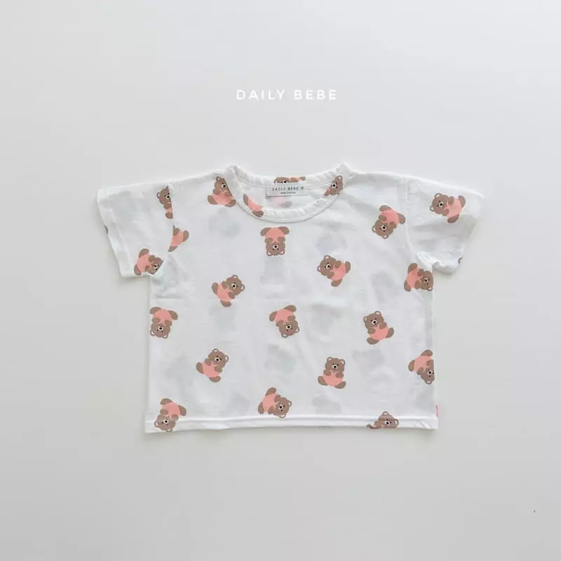 Daily Bebe - Korean Children Fashion - #childofig - Heart Bear Tee