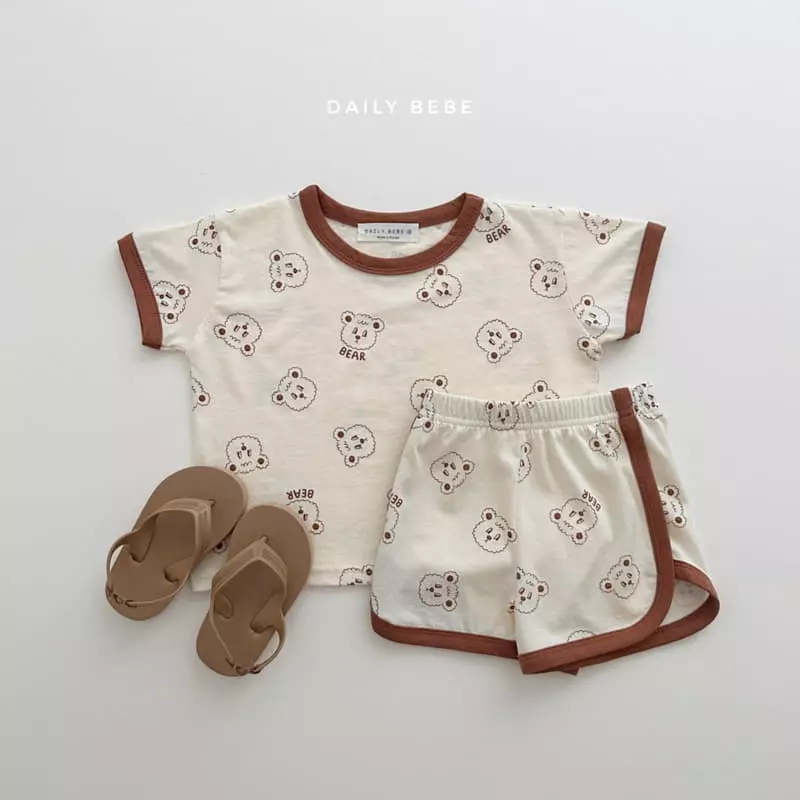 Daily Bebe - Korean Children Fashion - #stylishchildhood - Piping Color Top Bottom Set - 4