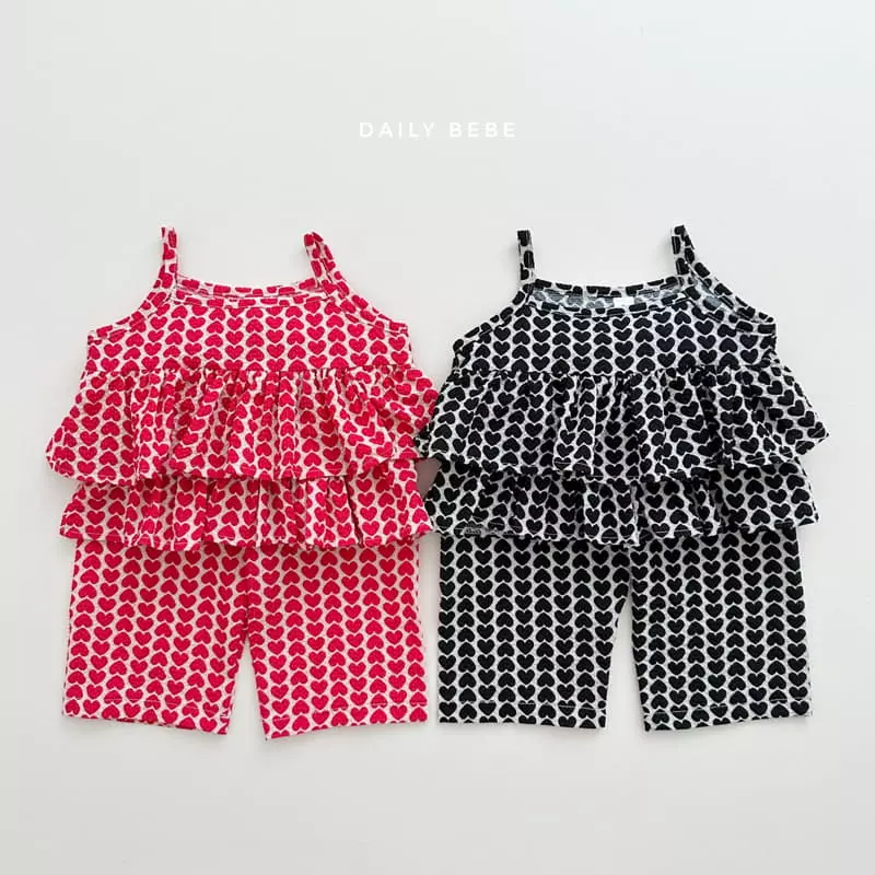 Daily Bebe - Korean Children Fashion - #childofig - Cancan Sleeveless Top Bottom Set