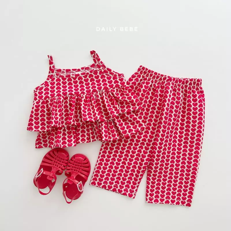 Daily Bebe - Korean Children Fashion - #childofig - Cancan Sleeveless Top Bottom Set - 2