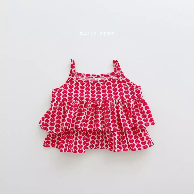 Daily Bebe - Korean Children Fashion - #childrensboutique - Cancan Sleeveless Top Bottom Set - 3