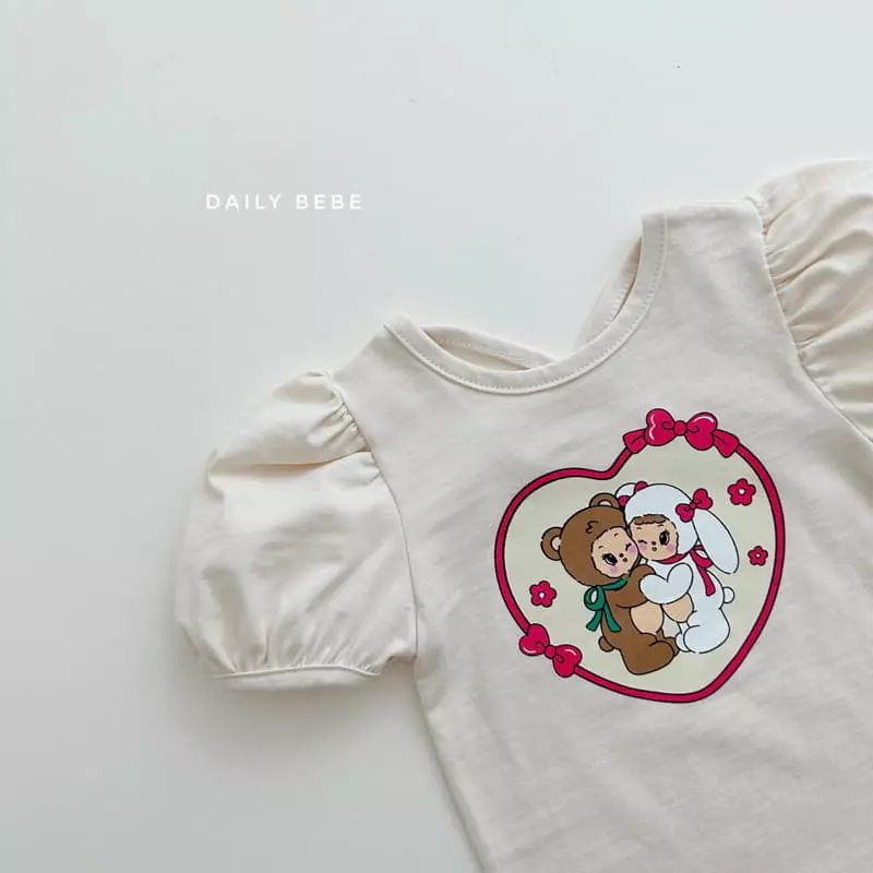 Daily Bebe - Korean Children Fashion - #designkidswear - Puff Doll Tee - 2