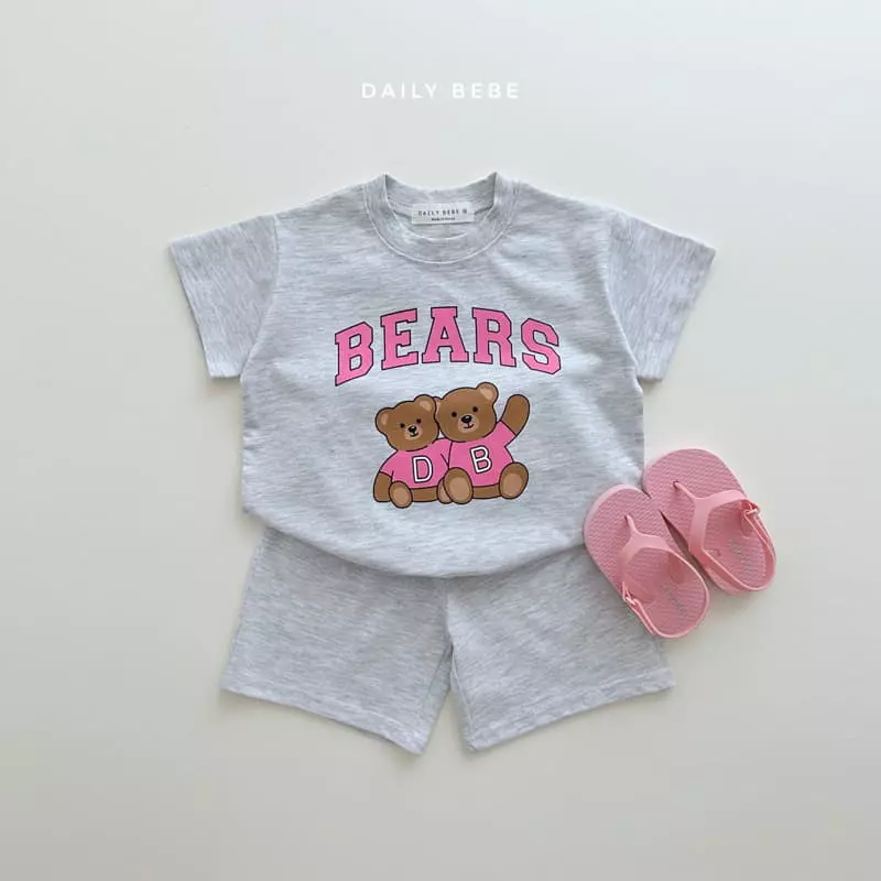 Daily Bebe - Korean Children Fashion - #designkidswear - Hi Bear Top Bottom Set - 5