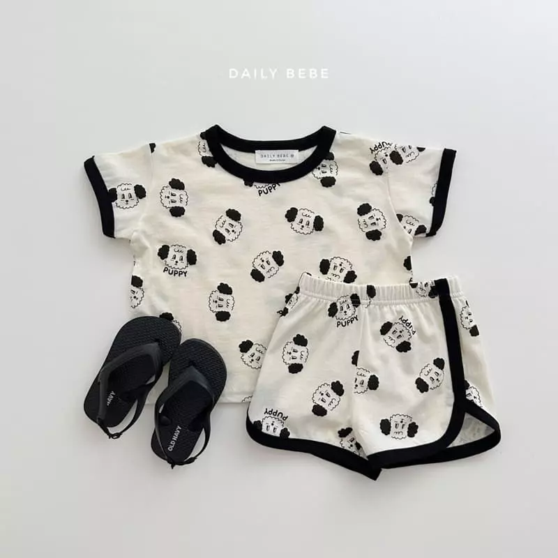 Daily Bebe - Korean Children Fashion - #discoveringself - Piping Color Top Bottom Set - 7