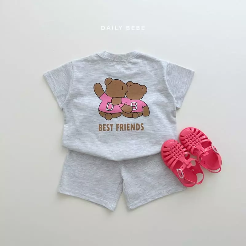 Daily Bebe - Korean Children Fashion - #discoveringself - Hi Bear Top Bottom Set - 6