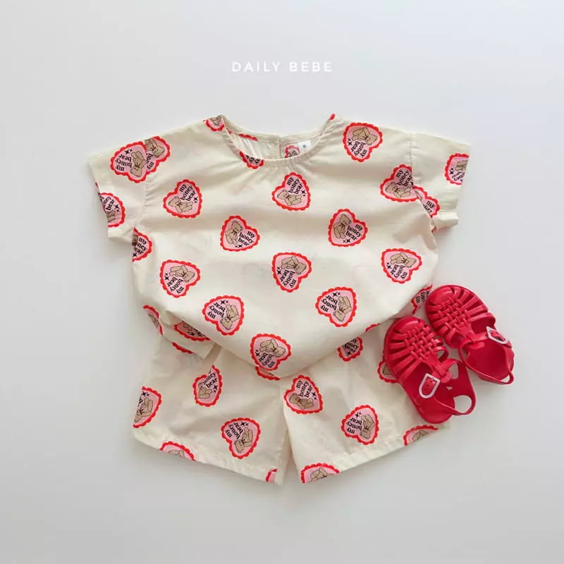 Daily Bebe - Korean Children Fashion - #discoveringself - Honey Bear Top Bottom Set