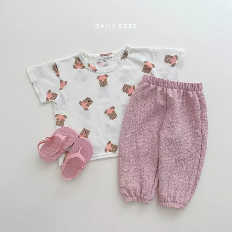 Daily Bebe - Korean Children Fashion - #fashionkids - Heart Bear Tee - 5