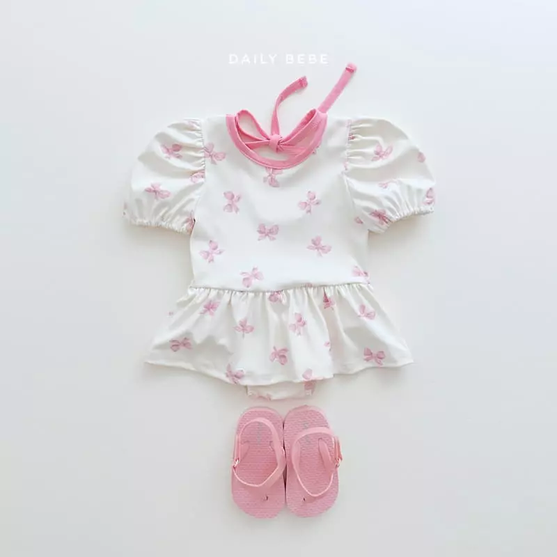 Daily Bebe - Korean Children Fashion - #fashionkids - Puff One-piece Swimwear - 6