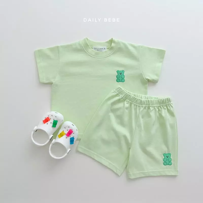 Daily Bebe - Korean Children Fashion - #fashionkids - Jelly Bear Top Bottom Set - 10