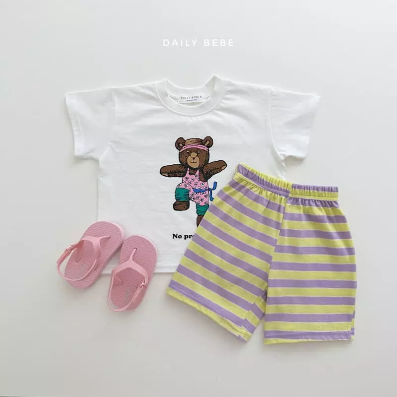 Daily Bebe - Korean Children Fashion - #fashionkids - Airobic Top Bottom Set - 2