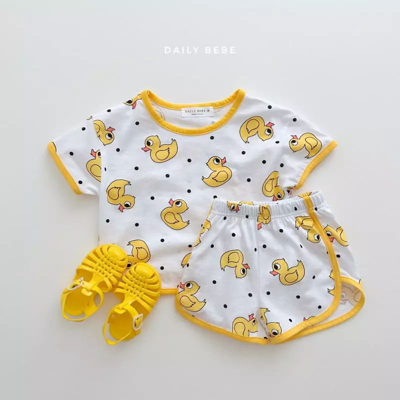 Daily Bebe - Korean Children Fashion - #fashionkids - Pattern Top Bottom Set