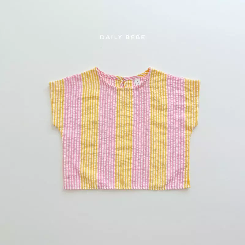Daily Bebe - Korean Children Fashion - #fashionkids - Jijimi Stripes Top Bottom Set - 3