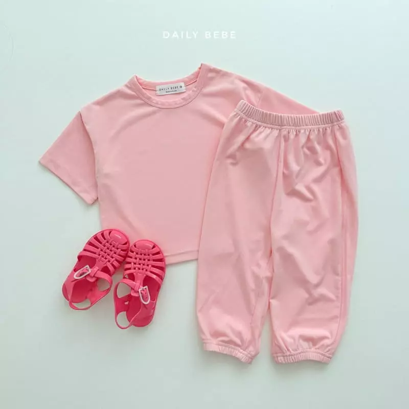 Daily Bebe - Korean Children Fashion - #fashionkids - Cool Jogger Top Bottom Set - 2