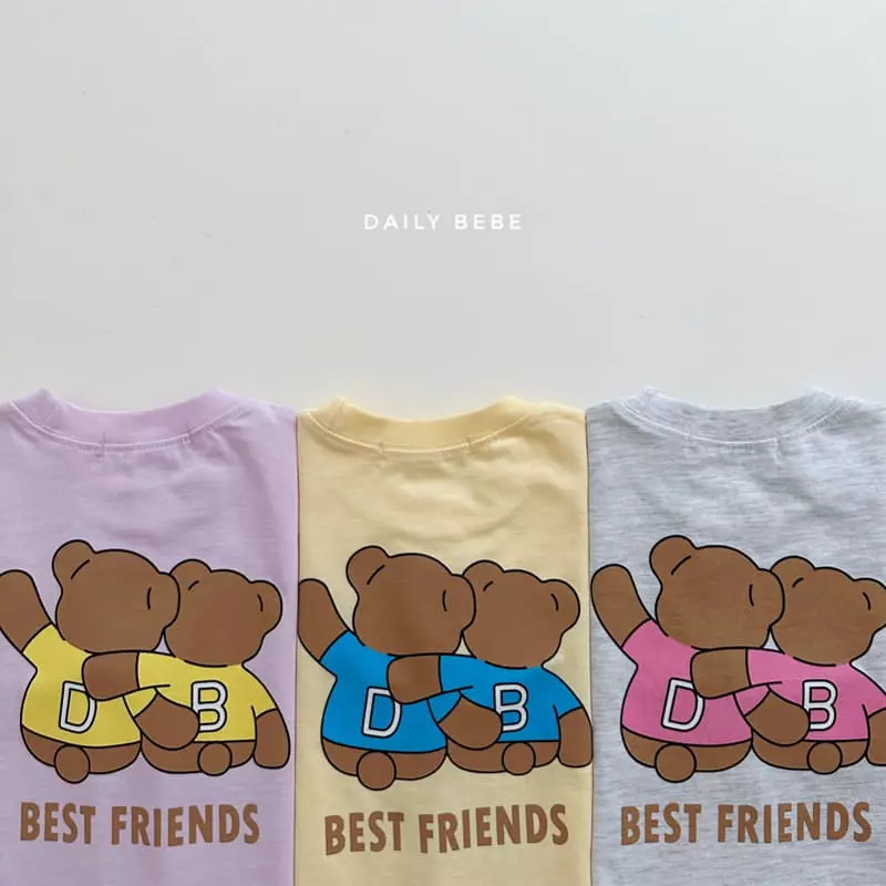 Daily Bebe - Korean Children Fashion - #kidsshorts - Hi Bear Top Bottom Set - 8