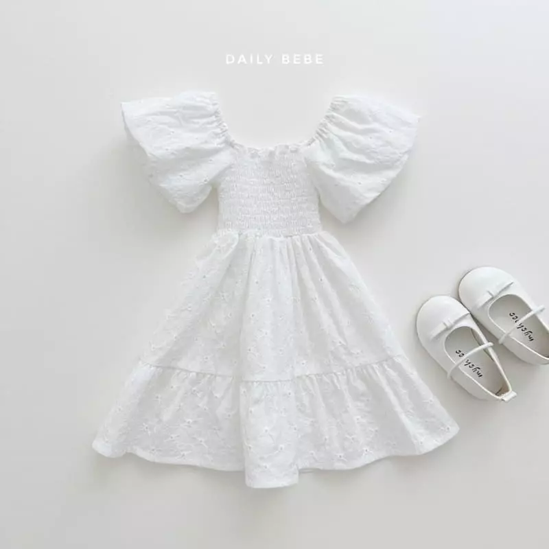 Daily Bebe - Korean Children Fashion - #kidsshorts - Smocked One-piece