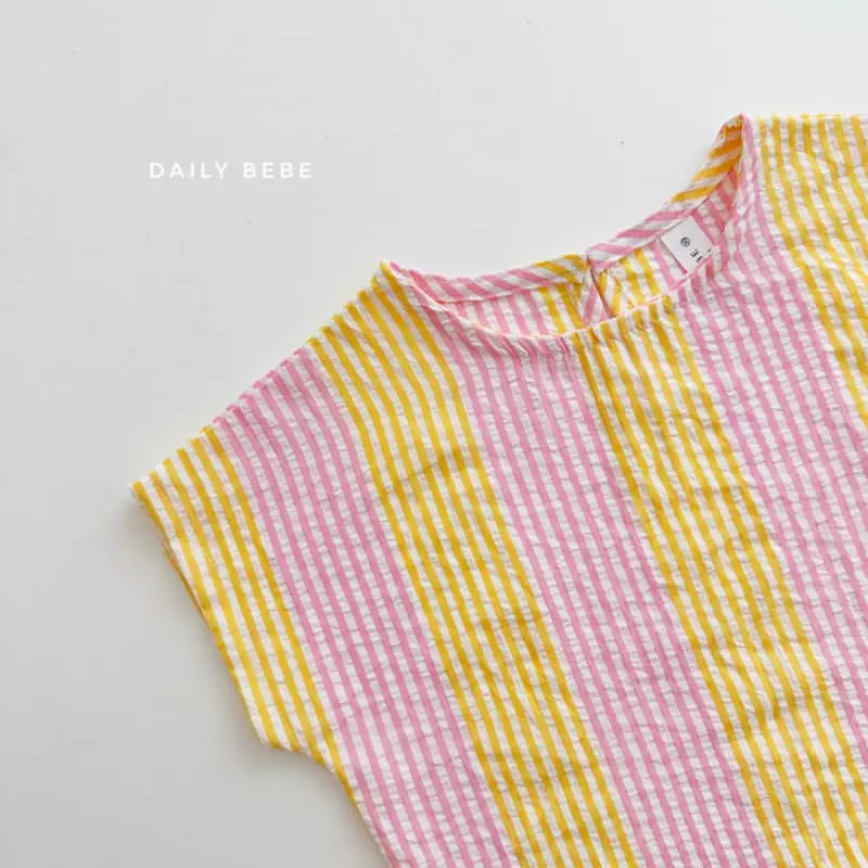 Daily Bebe - Korean Children Fashion - #kidsstore - Jijimi Stripes Top Bottom Set - 5