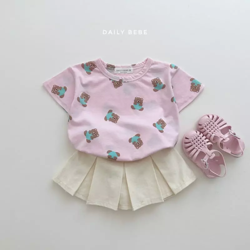 Daily Bebe - Korean Children Fashion - #kidzfashiontrend - Heart Bear Tee - 8