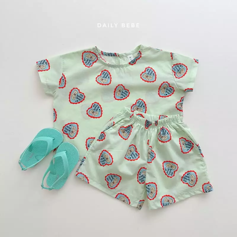 Daily Bebe - Korean Children Fashion - #littlefashionista - Honey Bear Top Bottom Set - 7