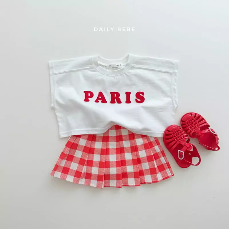 Daily Bebe - Korean Children Fashion - #magicofchildhood - Check Wrinkle Skirt - 5