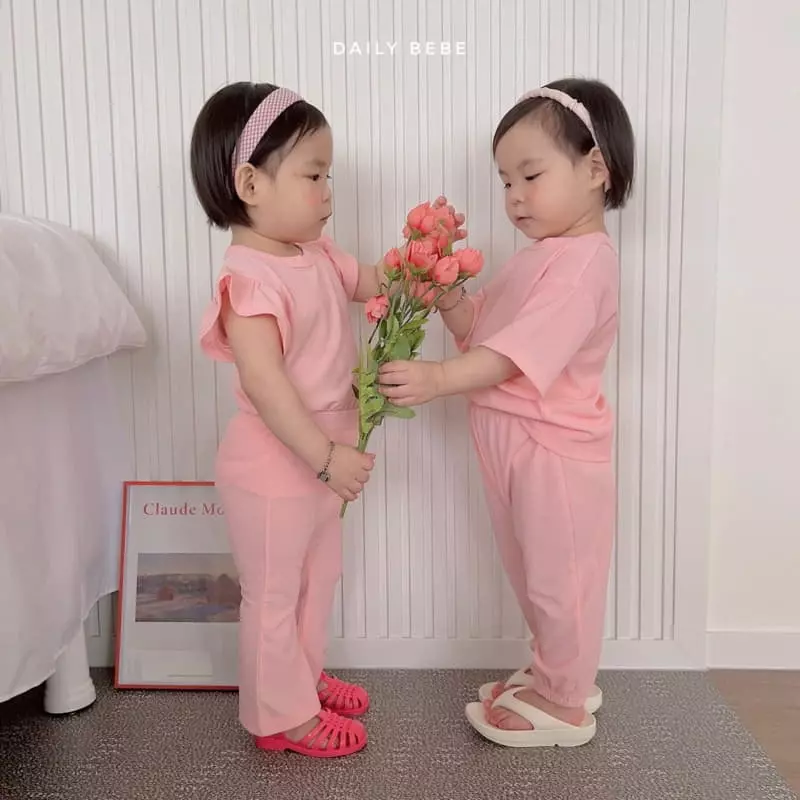 Daily Bebe - Korean Children Fashion - #magicofchildhood - Cool Bootscut Top Bottom Set - 9