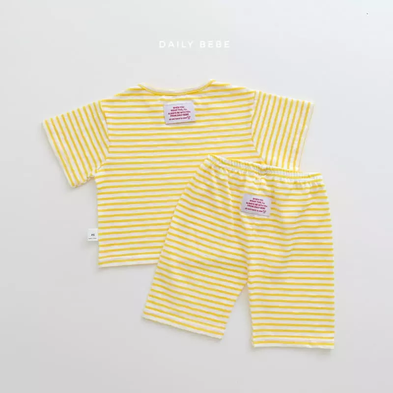 Daily Bebe - Korean Children Fashion - #minifashionista - Slav Stripes Pajama - 2