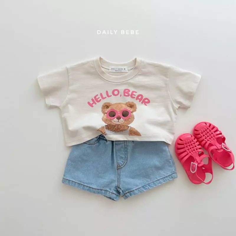 Daily Bebe - Korean Children Fashion - #minifashionista - Short Jeans - 3