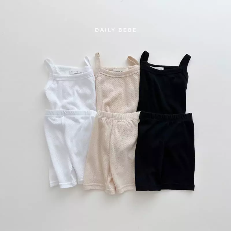 Daily Bebe - Korean Children Fashion - #prettylittlegirls - Inner Sleeveless Top Bottom Set - 5