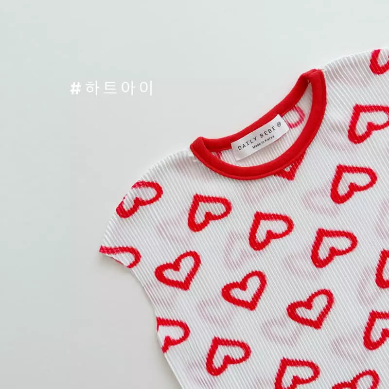 Daily Bebe - Korean Children Fashion - #prettylittlegirls - Pattern Pleats Top Bottom Set - 12