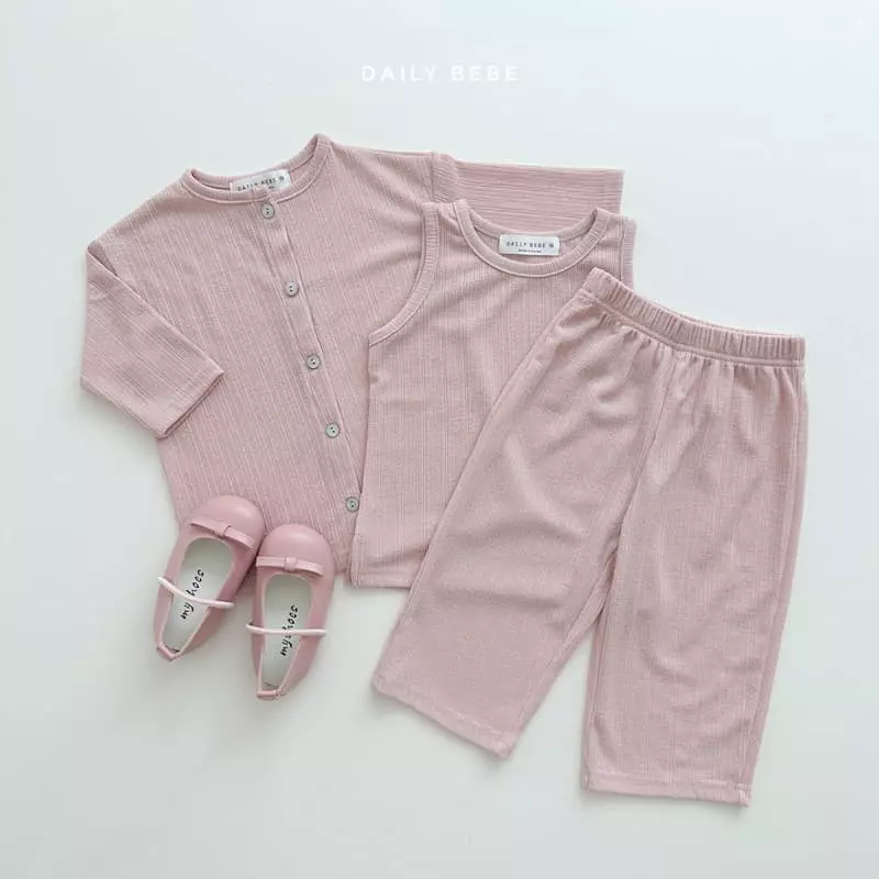 Daily Bebe - Korean Children Fashion - #prettylittlegirls - Cardigan 3 Set - 2