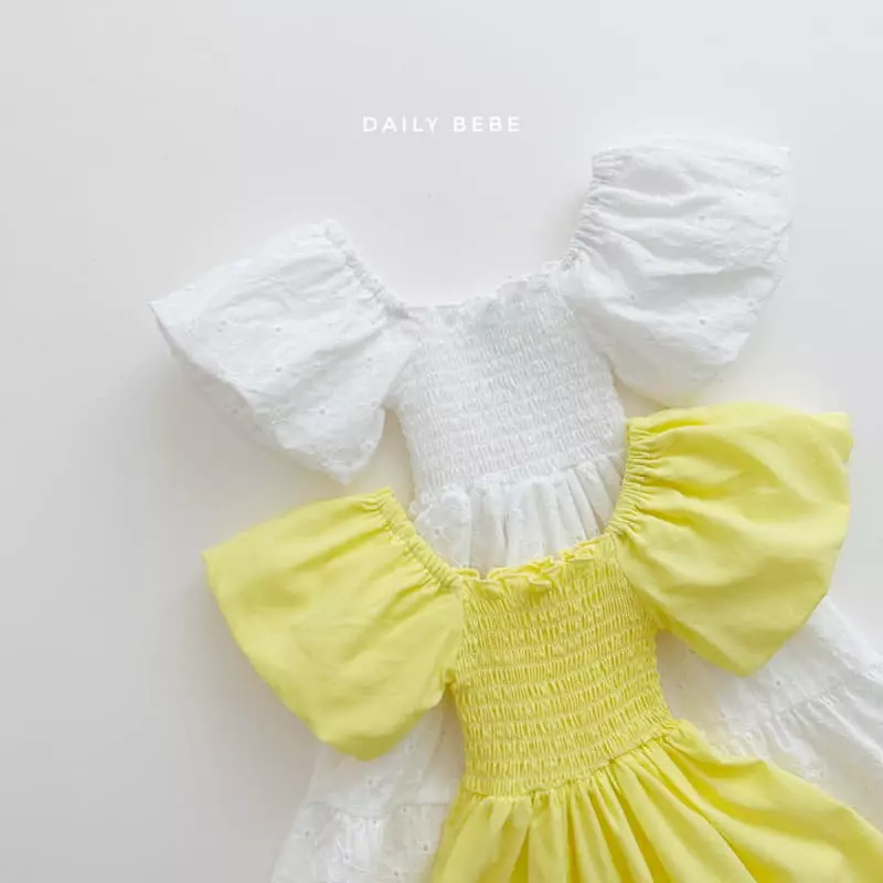 Daily Bebe - Korean Children Fashion - #prettylittlegirls - Smocked One-piece - 8