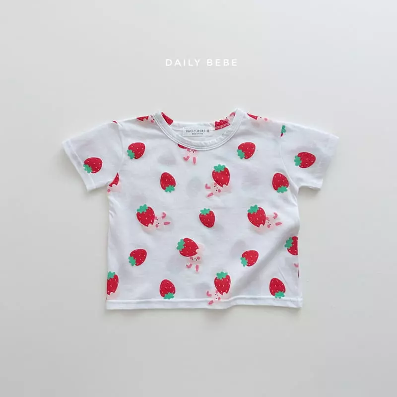 Daily Bebe - Korean Children Fashion - #stylishchildhood - Strawberry Tee