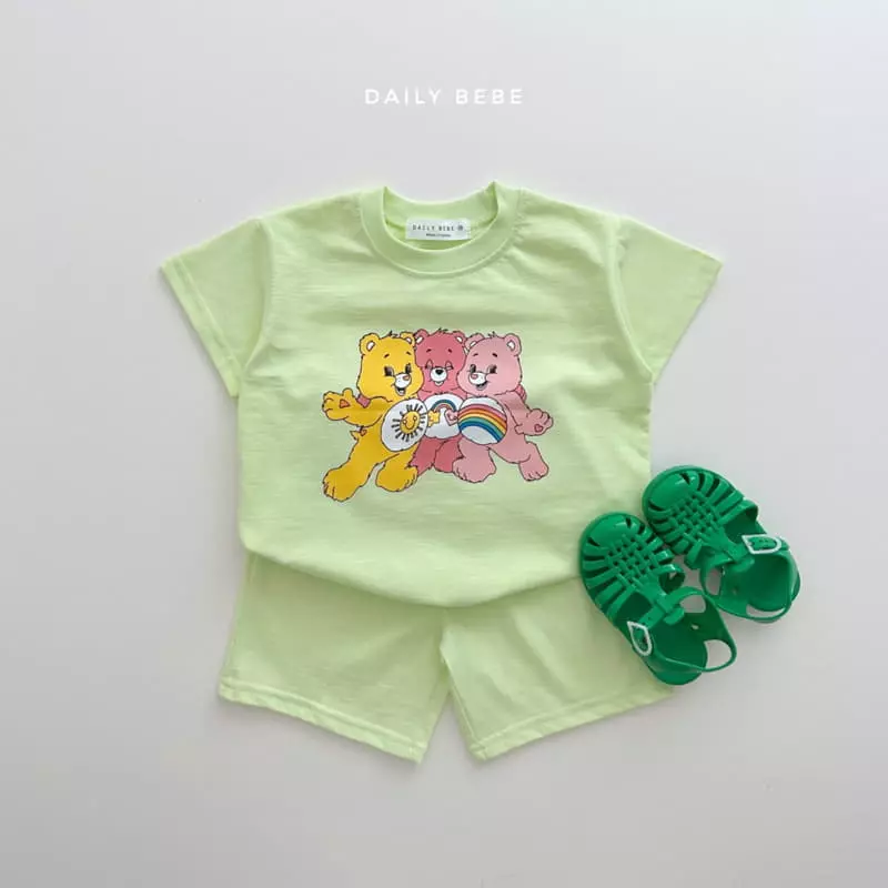 Daily Bebe - Korean Children Fashion - #stylishchildhood - Care Bear Top Bottom Set