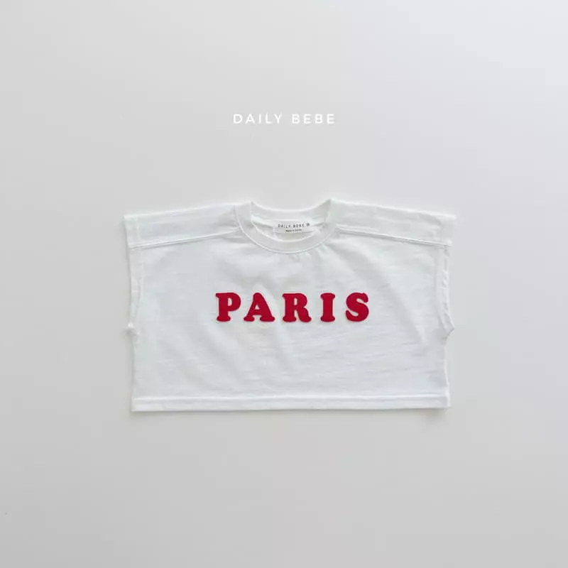 Daily Bebe - Korean Children Fashion - #todddlerfashion - Paris Patch Crop Tee
