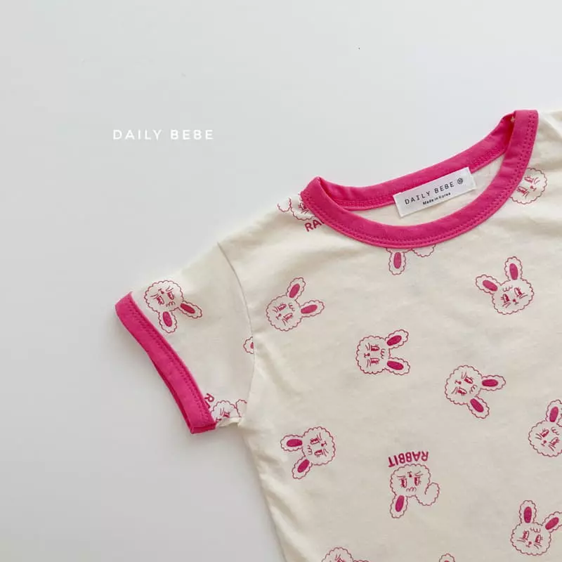 Daily Bebe - Korean Children Fashion - #toddlerclothing - Piping Color Top Bottom Set - 2