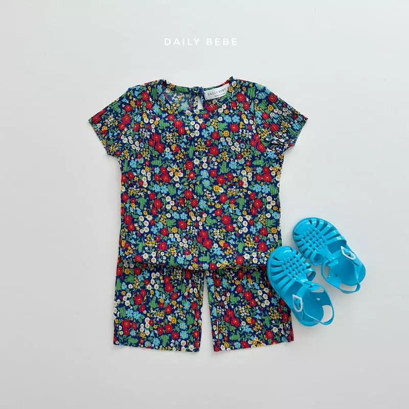 Daily Bebe - Korean Children Fashion - #toddlerclothing - Grand Mother Pleats Top Bottom Set - 5