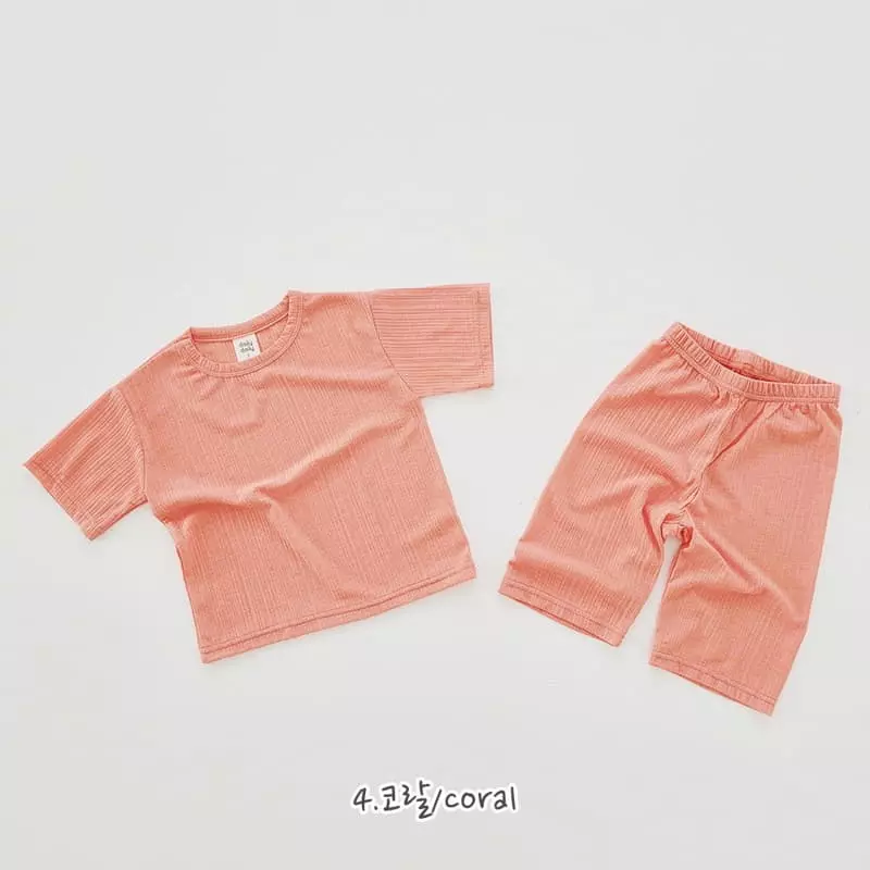 Daily Daily - Korean Children Fashion - #childofig - Crayon Top Bottom Set - 7