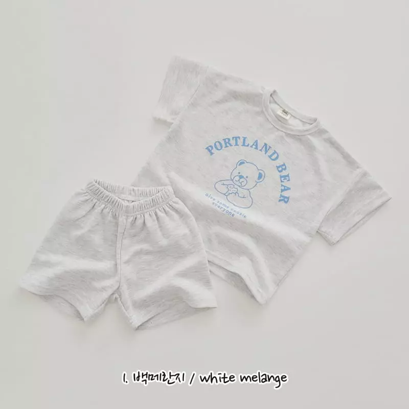 Daily Daily - Korean Children Fashion - #childofig - More Cookie Bear Top Bottom Set - 3