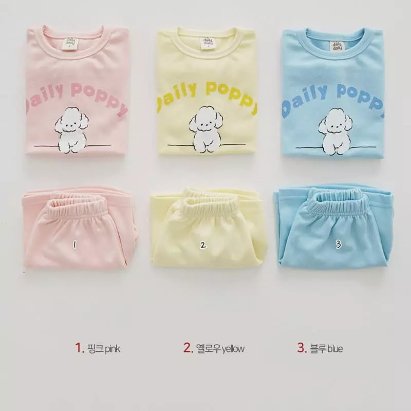 Daily Daily - Korean Children Fashion - #childofig - Daily Puddle Top Bottom Set - 2