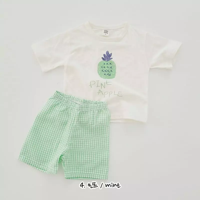 Daily Daily - Korean Children Fashion - #stylishchildhood - Fruit Top Bottom Set - 4