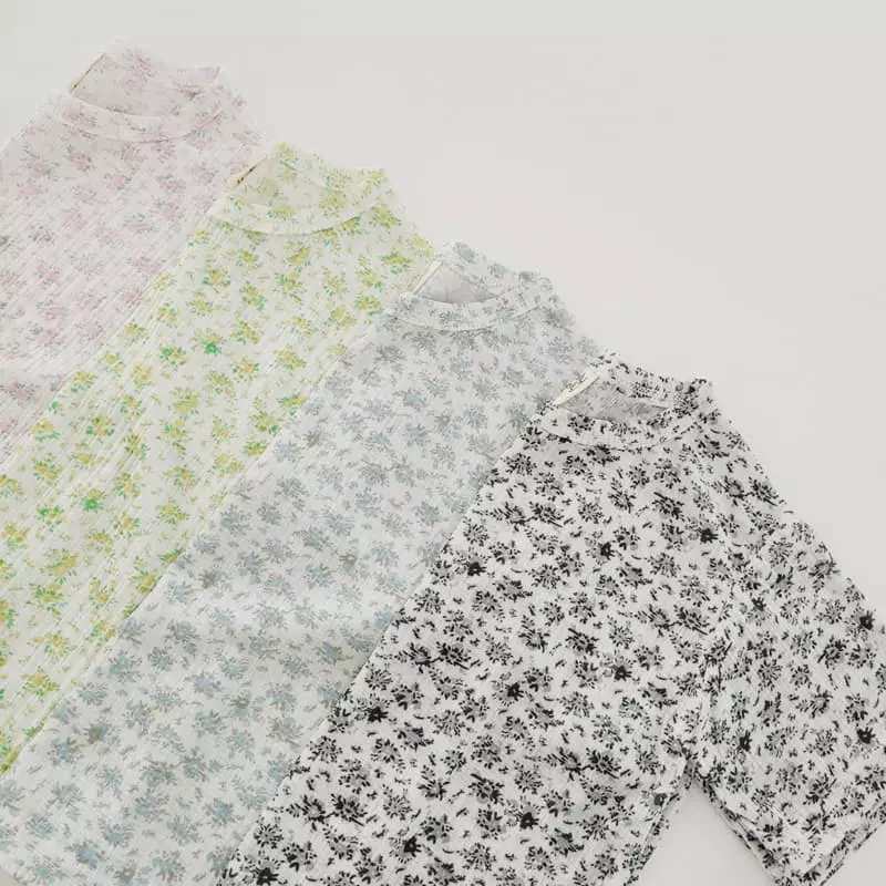 Daily Daily - Korean Children Fashion - #childrensboutique - Flower Pleats Top Bottom Set - 9