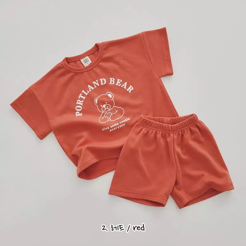 Daily Daily - Korean Children Fashion - #childofig - More Cookie Bear Top Bottom Set - 4