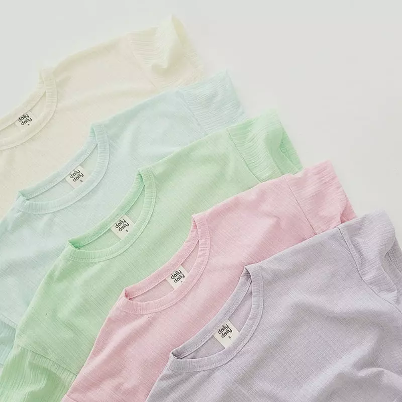 Daily Daily - Korean Children Fashion - #discoveringself - Crop Top Bottom Set - 8