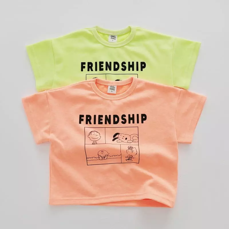 Daily Daily - Korean Children Fashion - #fashionkids - Neon Snup Dog Top Bottom Set - 5