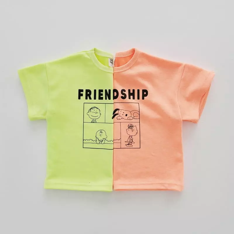 Daily Daily - Korean Children Fashion - #kidsshorts - Neon Snup Dog Top Bottom Set - 6