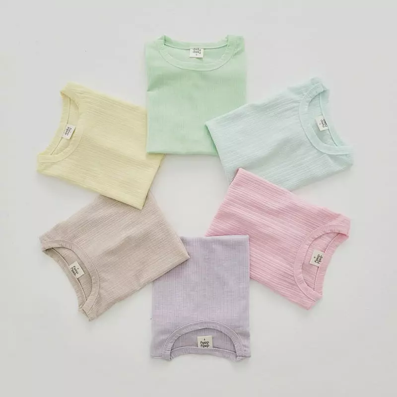 Daily Daily - Korean Children Fashion - #kidsshorts - Pastel Top Bottom Set - 12